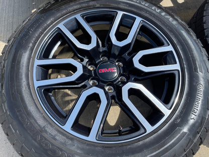 20" GMC Sierra Yukon AT4X Silverado OEM 5914 wheels rims SET CONTINENTAL A/T