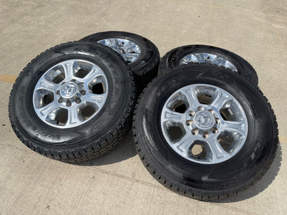 18" Ram 2500 3500 Laramie Power Wagon OEM wheels rims 2692 GOODYEAR A/T NICE