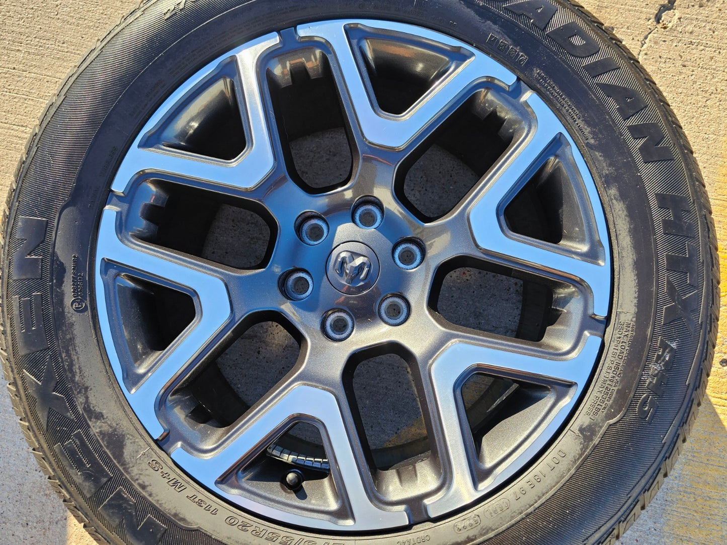 20" Dodge Ram 1500 OEM 94059 Laramie wheel rim 68583860AA Spare 2024 2025 2026