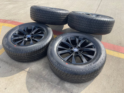 20" Ford F-150 Expedition rims wheels 10003 black OEM tires HANKOOK A/T2 SET NEW