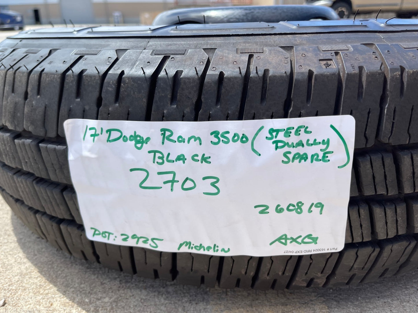 17" Dodge Ram 3500 Dually 8x200 wheel rim 2703 2704 OEM 2022 2023 2024 2025 2026