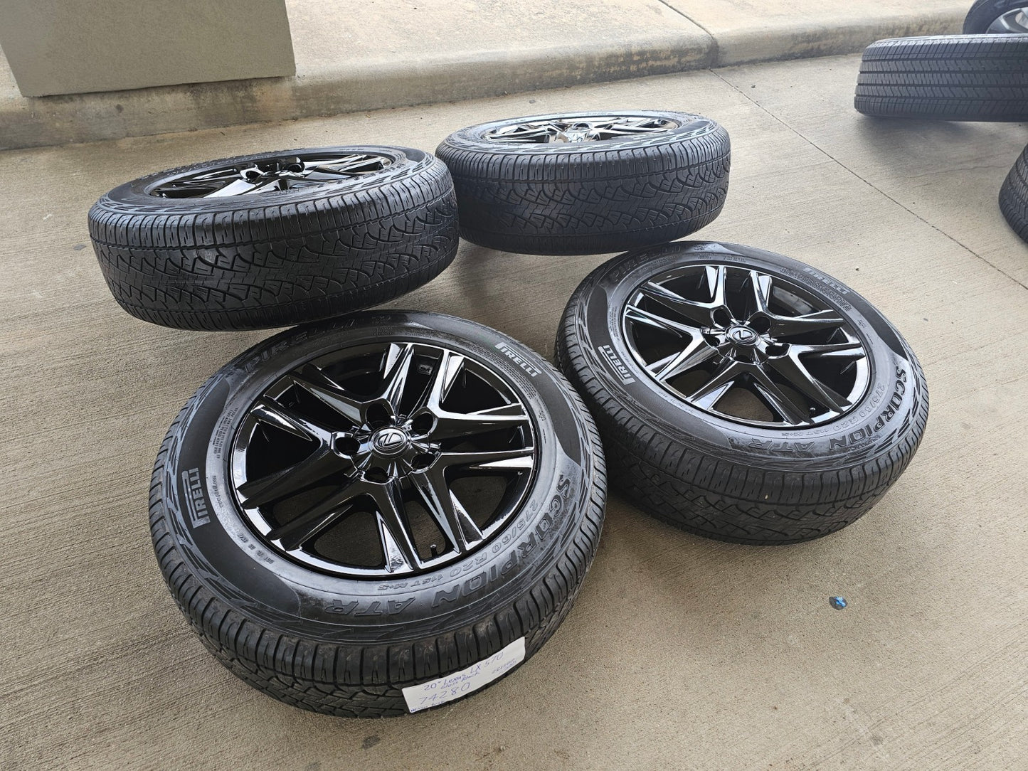 20" Lexus LX570 Toyota Land Cruiser OEM 74280 wheels rims tires SET PIRELLI