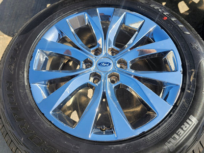 20" Ford F-150 Expedition CHROME rims wheels 10003 OEM tires SET PIRELLI A/TR