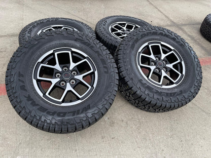 17" Jeep Wrangler Rubicon OEM 95730 9327 wheels rims Gladiator FALKEN A/T 33"