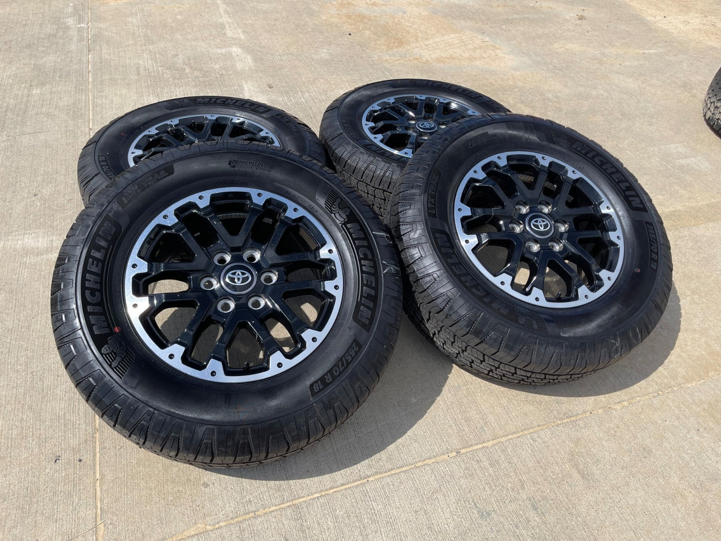 18" Toyota Tundra TRD OEM black wheels rims 75273 Sequoia SET MICHELIN NEW