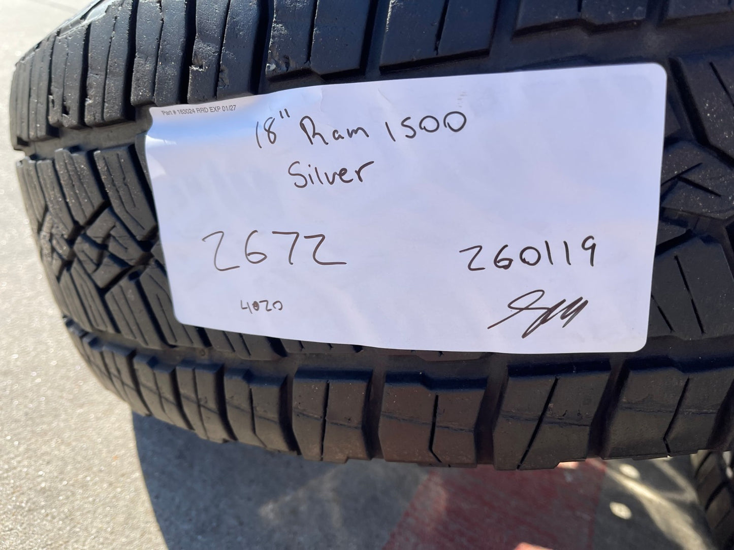 18" Dodge Ram 1500 OEM wheels rims 2672 tires GENERAL A/TP