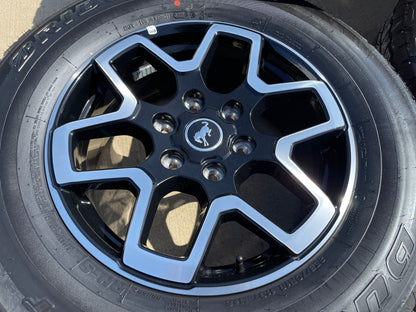 18" Ford Bronco wheels rims black 95213 Ranger tires tires BRIDGESTONE A/T SET