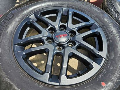 18" Toyota Tacoma 4Runner TRD OEM black wheels rims tires 2024 2025 NEW