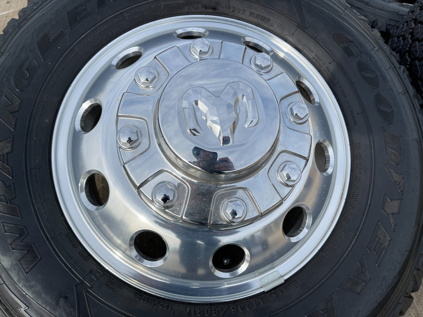 17" Dodge Ram 3500 Dually Laramie 8x200 wheels rims 2701 2702 OEM GOODYEAR