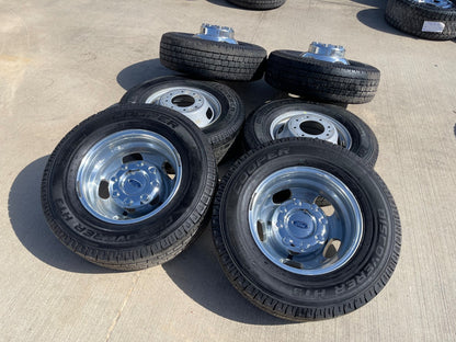 17" Ford F-350 Dually OEM 10477 10478 rims wheels SET tires COOPER