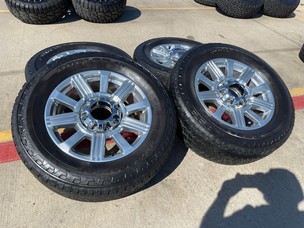 20" Ford F-250 F-350 Platinum OEM 10153 rims wheels POLISHED LARIAT SET