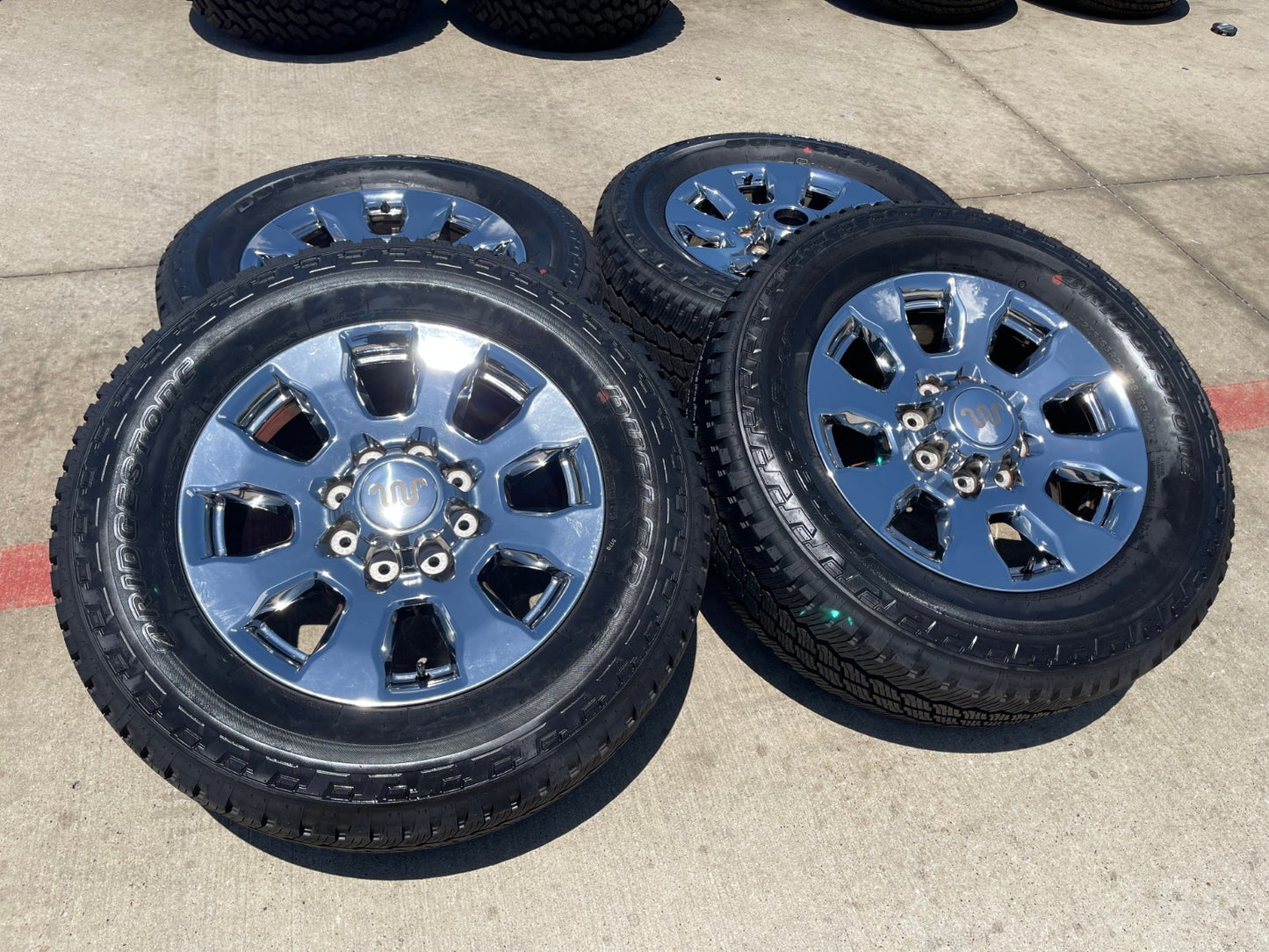 20" Ford F-250 King Ranch Lariat OEM 10100 rims wheels CHROME NEW BRIDGESTONE