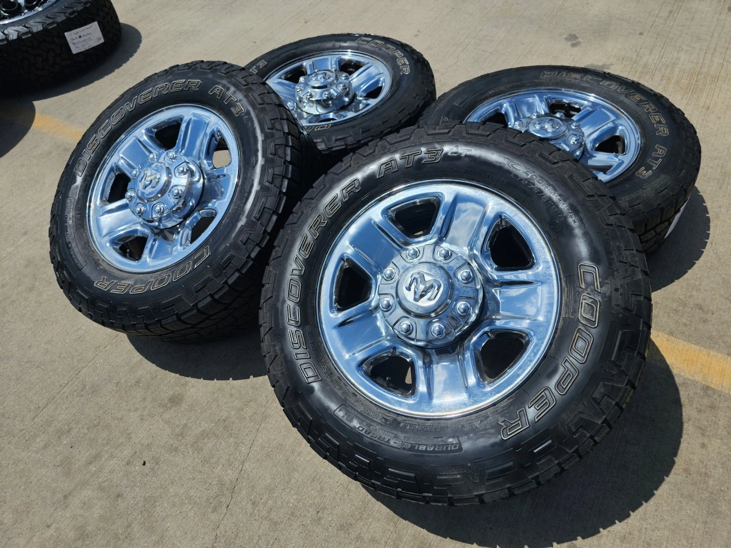 18" Dodge Ram 2500 3500 STEEL chrome OEM 2473 wheels rims tires COOPER