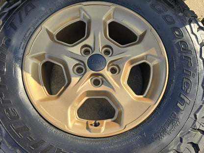 17" Jeep Gladiator RUBICON OEM wheels rims BRONZE Wrangler 9236 SET BFG A/T 33"
