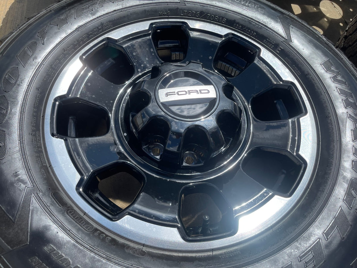 18" Ford F-250 F-350 OEM TREMOR rims wheels 10482 tires SET GOODYEAR A/T