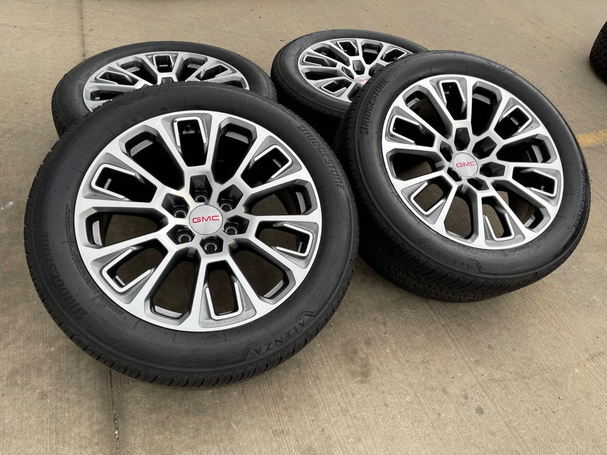 22" GMC Yukon Sierra DENALI OEM wheels rims Tahoe 2025 2026 2027 BRIDGESTONE NEW