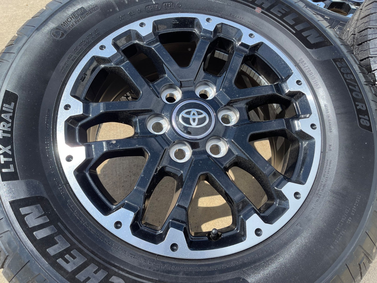 18" Toyota Tundra TRD OEM black wheels rims 75273 Sequoia SET MICHELIN NEW