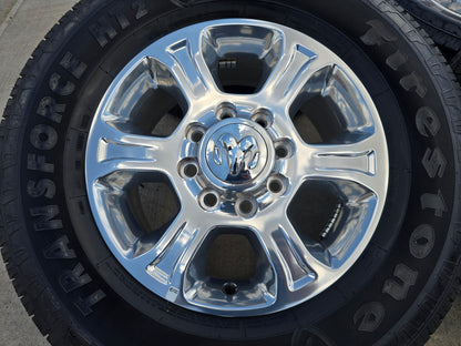 18" Ram 2500 3500 Laramie Power Wagon OEM wheels rims 2692 FIRESTONE H/T2 NICE