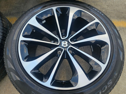 21" Bentley Bentayga OEM wheels rims black Mulliner Continental Flying Spur GT