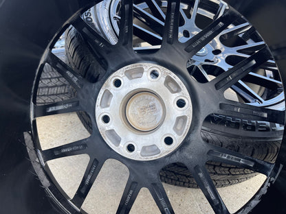 22x9 22" DUB Luxe S205 Chevy Silverado RAM wheels rims 6x139 6x5.5 tires SET