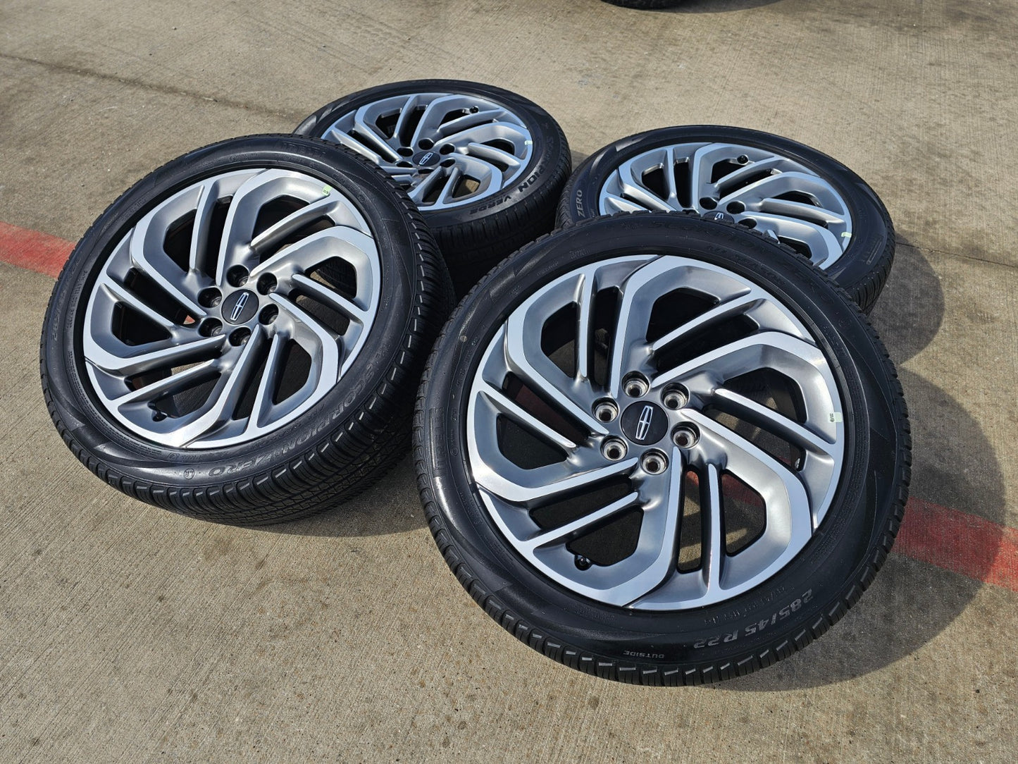 22" Lincoln Navigator OEM 94225 rims wheels BLACK LABEL 2025 2026 PIRELLI NEW