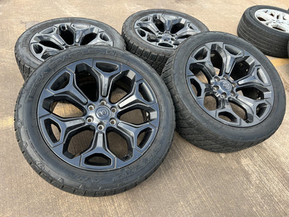 22" Dodge Ram 1500 OEM Laramie wheels LIMITED Gray 2685 2727 tires