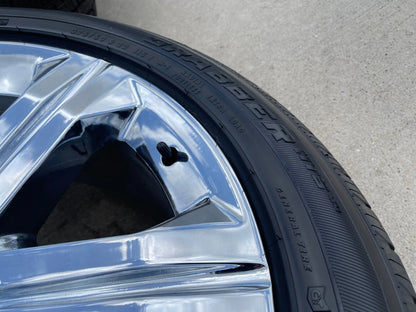 22" GMC Yukon Tahoe Chevy OEM CHROME wheels rims Silverado 5667 NEW tires