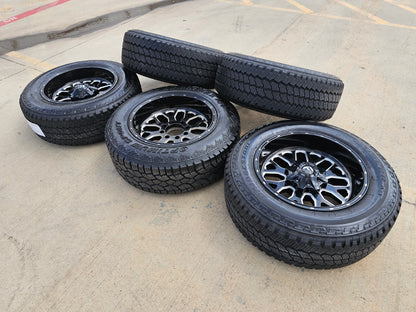 20" 20x10 FUEL Stroke D611 Ford F-250 F-350 wheels rims -18 SET BRIDGESTONE A/T