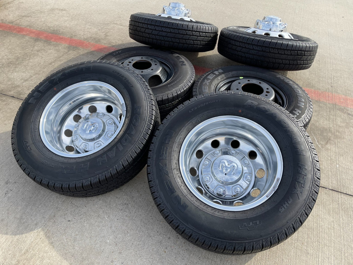 17" Dodge Ram 3500 Dually Laramie 8x200 wheels rims 2701 2702 OEM NEXEN