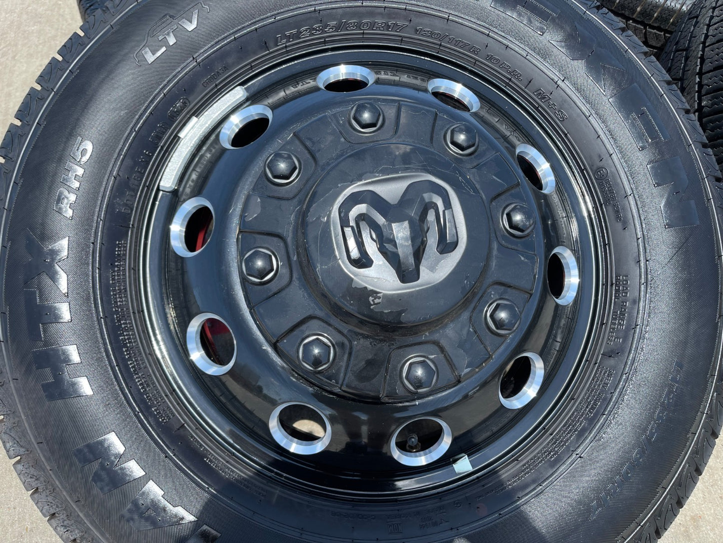 17" Dodge Ram 3500 Dually Laramie wheels rims 2706 2707 OEM black SET NEW