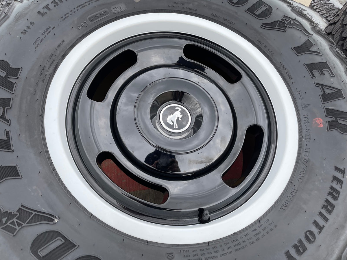 17" Ford Bronco HERITAGE Edition wheels rims white GOODYEAR 35" SET NEW