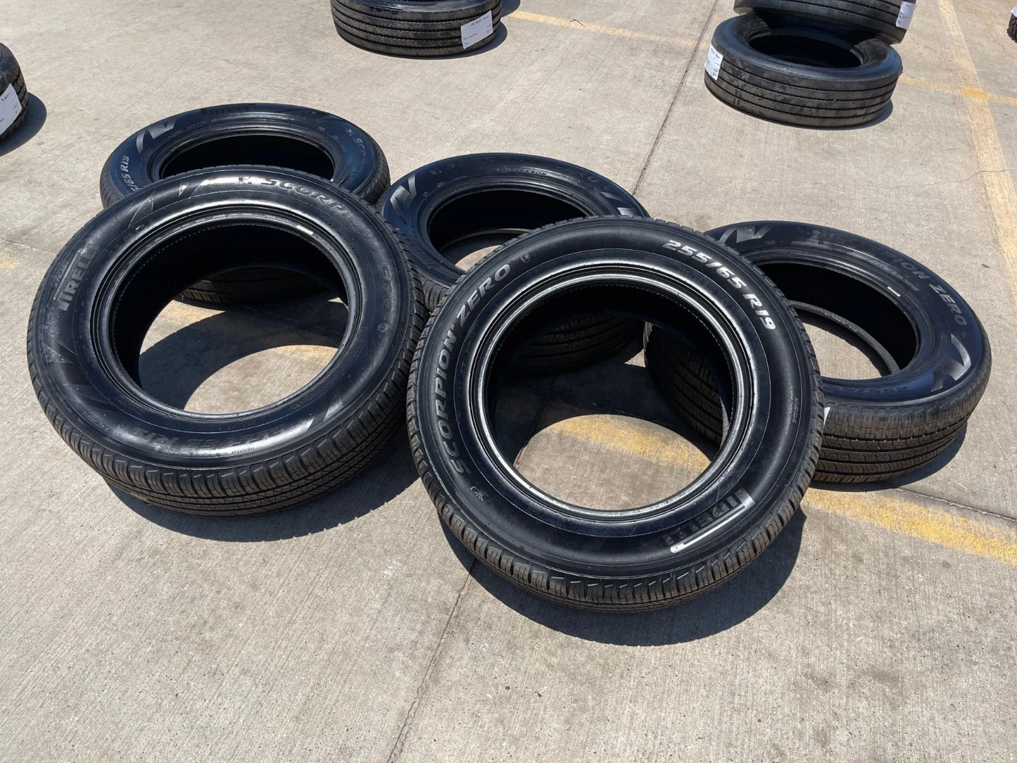 (5) 255/65/19 Pirelli Scorpion Zero A/S tires 255/65r19 M+S LR NEW TAKE OFFS
