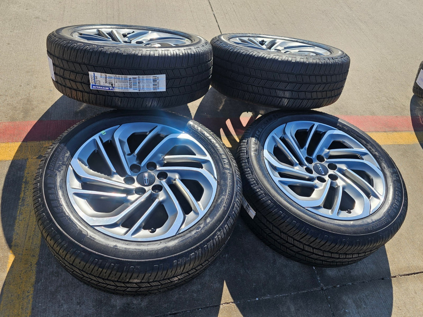 22" Lincoln Navigator OEM 94225 rims wheels BLACK LABEL 2025 2026 MICHELIN NEW