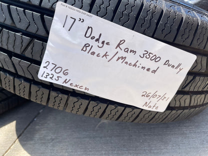 17" Dodge Ram 3500 Dually Laramie wheels rims 2706 2707 OEM black SET NEW