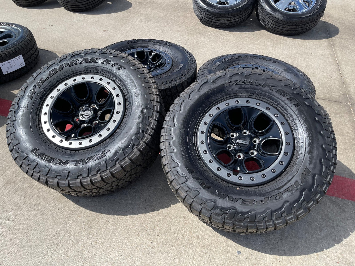 17" Ford F-150 Raptor OEM BEADLOCK rims wheels 10459 95210 FALKEN 35" tires SET