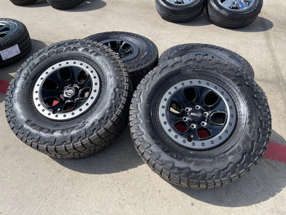 17" Ford F-150 Raptor OEM BEADLOCK rims wheels 10459 95210 FALKEN 35" tires SET