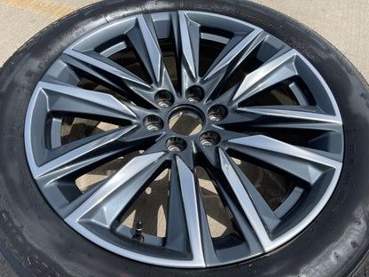 (1) 22" Cadillac Escalade OEM Platinum wheel rim 4869 95028 tire 2022 2023 2024