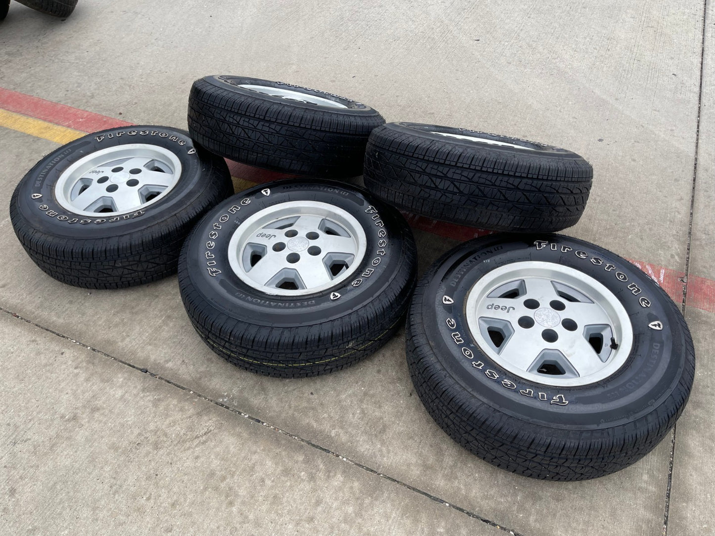 15" Jeep Wrangler Cherokee Comanche Wagoneer wheels rims 1512 OEM 5x4.5 tires