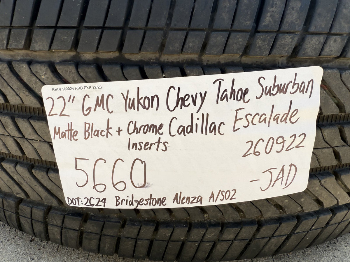 22" GMC Sierra Yukon Tahoe Escalade OEM Replica 5660 wheels rims tires SET