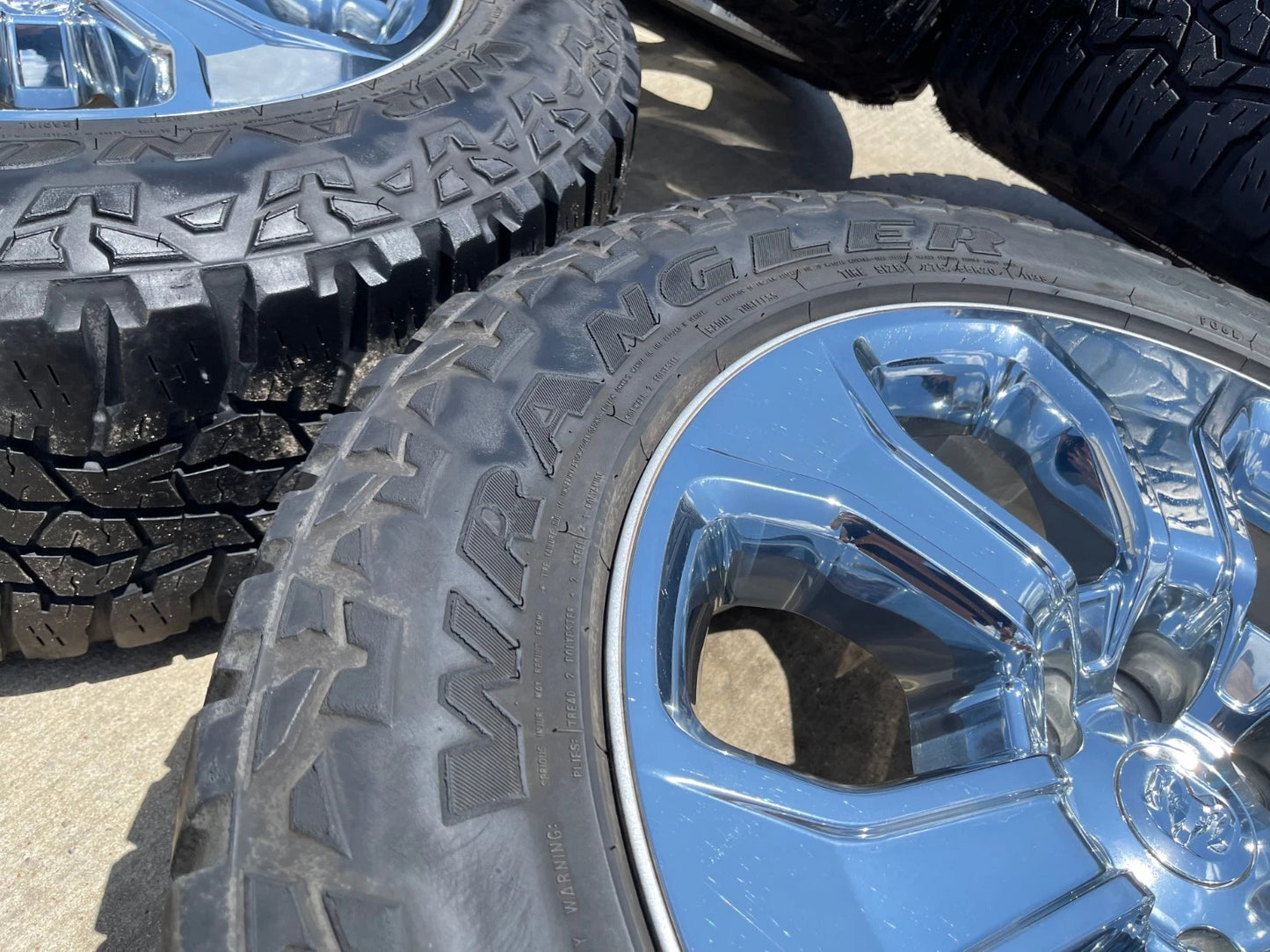 20" Dodge Ram 1500 OEM Laramie CHROME 2679 wheels rims tires GOODYEAR A/T