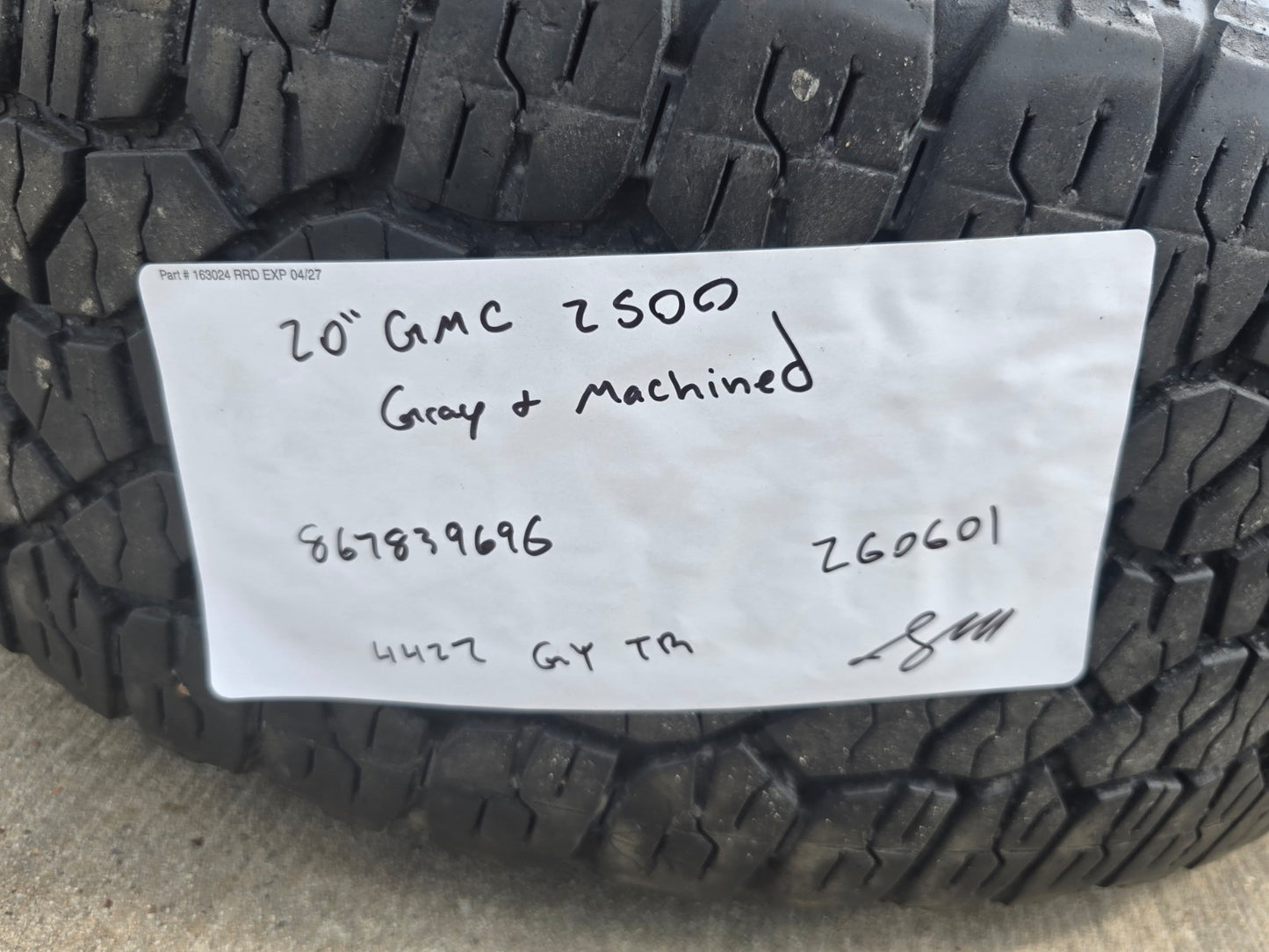 20" GMC Sierra AT4X 2500 3500 OEM wheels rims 94038 Chevy Silverado tires A/T