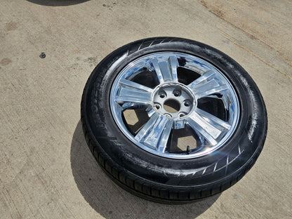 (1) 20" Chevy Silverado Tahoe Suburban chrome OEM Replica 5416 wheel rim spare