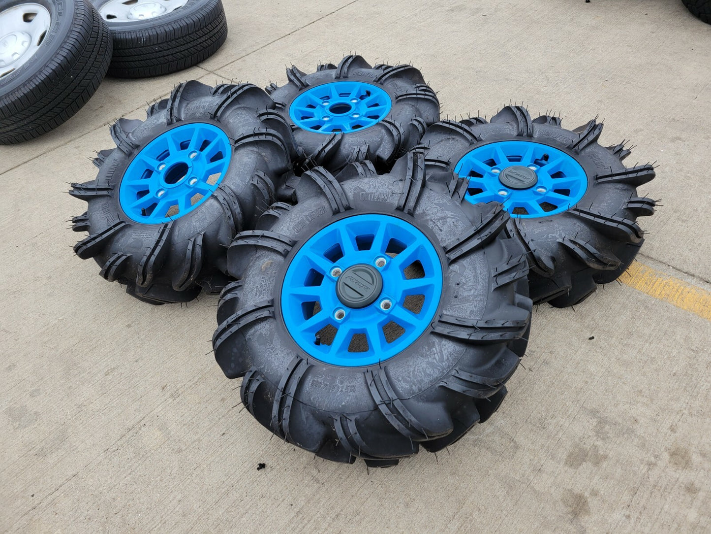 14" Polaris RZR 1000 XP Turbo wheels rims tires 1522842-655 Cast 53 Flash