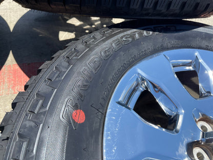 20" Ford F-250 King Ranch Lariat OEM 10100 rims wheels CHROME NEW BRIDGESTONE