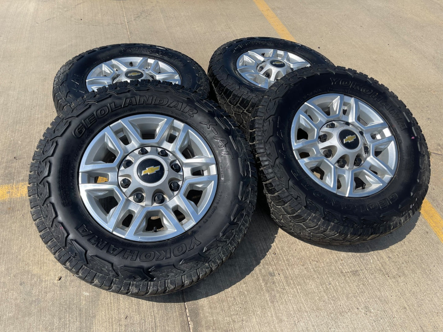 17" Chevy Silverado GMC Sierra 2500 OEM 5948 wheels rims YOKOHAMA A/T SET
