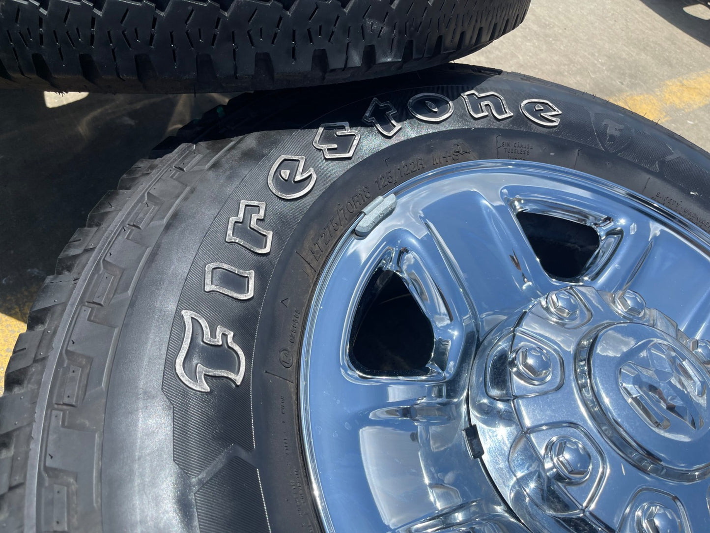 18" Dodge Ram 2500 3500 STEEL chrome OEM 2473 wheels rims SET FIRESTONE A/T2