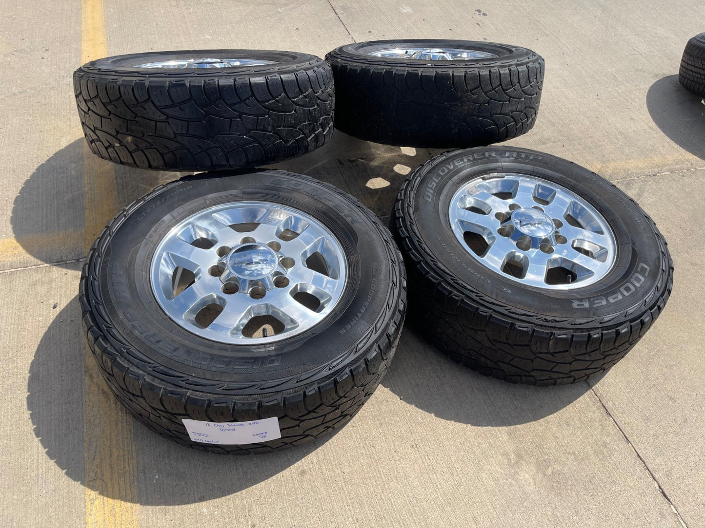 18" Chevy Silverado GMC Sierra 2500 3500 OEM 5502 SET wheels rims COOPER
