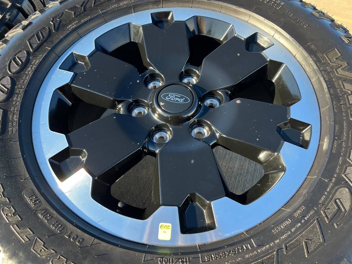 18" Ford Bronco BADLANDS OEM black wheels rims 10282 Ranger GOODYEAR DURATRAC