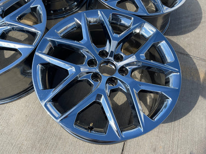 22" GMC Yukon Sierra DENALI OEM 14078 wheels rims CHROME 2025 2026 2027 SET NEW