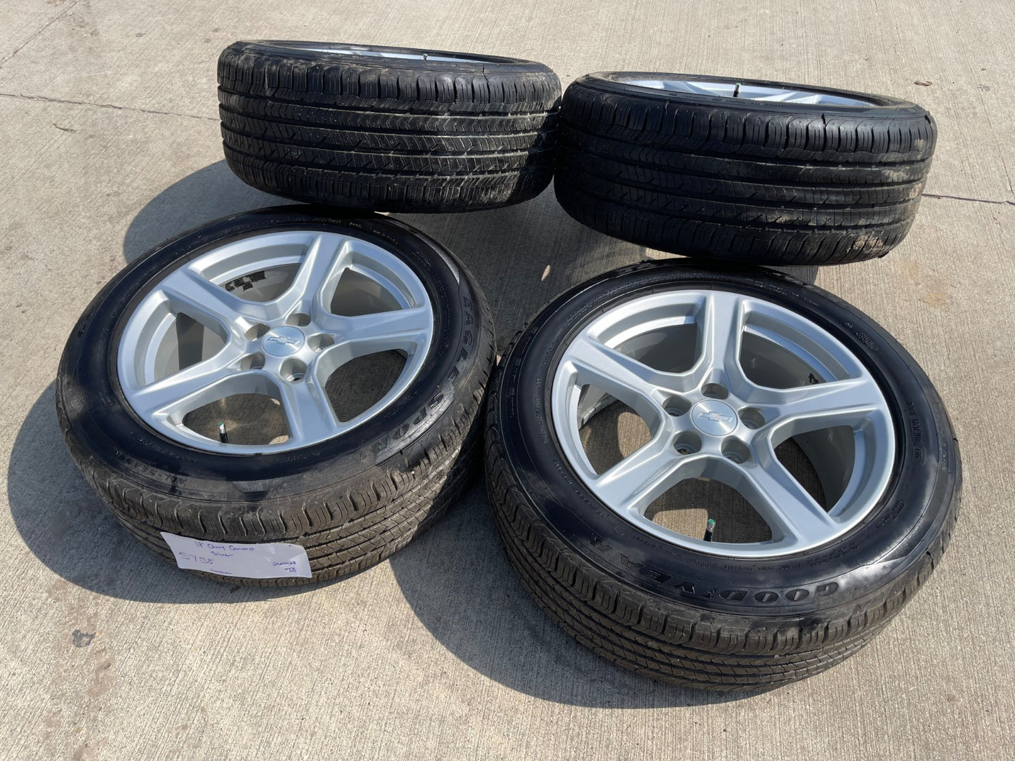 18" Chevy Camaro RS OEM wheels rims 5758 tires GOODYEAR